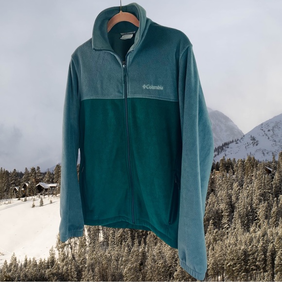 Men’s Columbia Sportswear Company Green and Gray Super Soft Fleece M - Picture 7 of 7